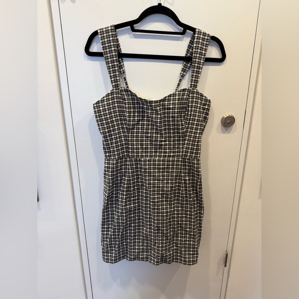 Abercrombie Navy and White Gingham mini dress